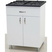 BMD Set Altı Ocak Dolabı Beyaz En:60 cm Derinlik: 58 cm Yükseklik:85 cm