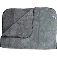 Esranın Dünyası Büyük Boy 60X90 cm Mikrofiber Peluş Oto Temizlik Bezi - Gri