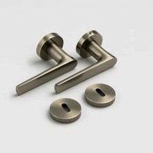 Esranın Dünyası Antik Füme Modern Kapı Kolu Seti, Sağ-Sol Uyumlu