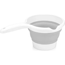 Esranın Dünyası Katlanır Tasarıma Sahip Pratik Maşrapa - 1.2 L Kapasite, Gri Renk