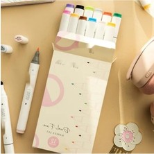 Esranın Dünyası 12'li Çift Uçlu Alkol Bazlı Marker Kalem Seti – Ince ve Kılıç Uçlu