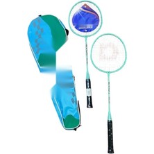 Esranın Dünyası Hafif Alüminyum ve Çelik Badminton Raket Seti - Turkuaz