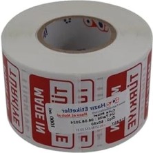 Esranın Dünyası 50MM x 30MM Kuşe Etiket - 1000 Adet