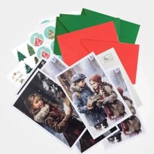 Esranın Dünyası Yılbaşına Özel 15 Parça Kartpostal, Zarf ve Sticker Seti