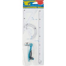 Esranın Dünyası 4'lü Pergelli Maxi Cetvel Seti, 30 cm