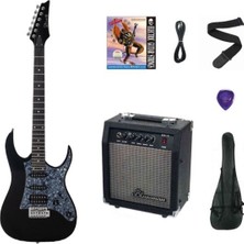 Strauss Esh-22 Bk Elektro Gitar Hss - Siyah Set (Anfi-Softcase-Askı-Tel-Kablo-Pena)