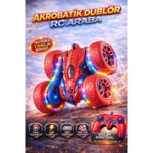 Trendzone Uzaktan Kumandalı Şarjlı 360° Dönebilen LED Işıklı Örümcek Adam Akrobatik Stunt Rc Araba