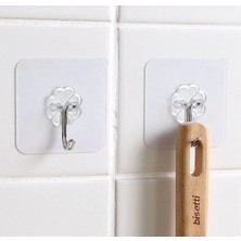 PremiumPort Şeffaf Kendinden Yapışkanlı Askı Kancası 5'li Set, Kolay ve Güvenli Kullanım