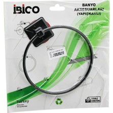 Vice Avm Siyah   Yuvarlak  Metal  Havluluk   Yapışkanlı Montaj BNY-717 GO53/05571