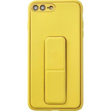 Trend Movira  Iphone 7 Plus Kılıf Co Deri Standlı Kapak - Sarı