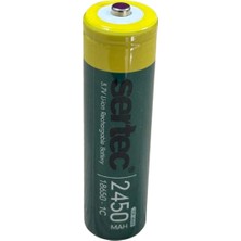 Hayat Store Sertec 18650 3.7V 2450 Mah 1c Li-Ion Şarjlı Pil Başlı