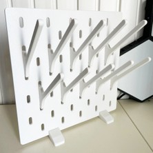 PremiumPort Beyaz Plastik Çubuk Askı 50 Adet, Organize ve Dekoratif Çözüm