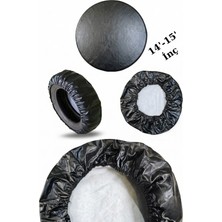 Tusba Market 14-15 Inç Araç Lastik Stepne Kılıfı Su Geçirmez Suni Deri | Dayanıklı & Şık Oto Lastik Bakım Ürünü