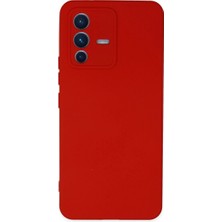 Trend Movira Vivo V23 5g Kılıf Nano Içi Kadife  - Kırmızı