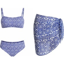 Sailor Moda Straplez Kısa Pareolu Bikini Takım