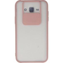 TeknoKapsül Galaxy J7 Kılıf Palm Buzlu Kamera Sürgülü - Pembe