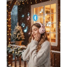 Akinco Şarjlı Kablosuz Tavşan Tasarımlı Bluetooth Kulaklık Tf Kart Girişli