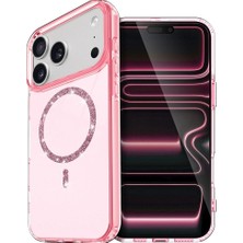 Bilfold  Iphone 17 Pro Max Live Diamond Magsafe Kapak - Pembe