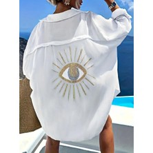 Sailor Moda Pamuklu Müslin Kumaş Tasarım Plaj Elbisesi