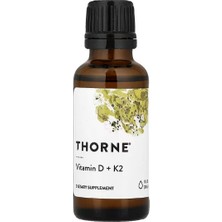 Thorne, D + K2 Vitamini, 30 ml