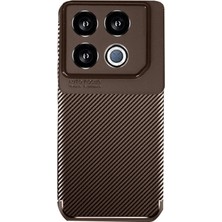 Bilfold Infinix Gt 20 Pro Kılıf Auto Fus Karbon Kapak - Kahverengi