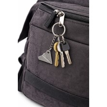 Herşey Nota Unisex Metal Uçak Anahtarlık Gümüş Renk Dayanıklı Şık Tasarım