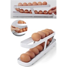 Kiesa 2 Katlı Otomatik Buzdolabı Yumurta Standı Yumurtalık Rafı Buzdolabı Düzenleyici Buzdolabı Organizeri