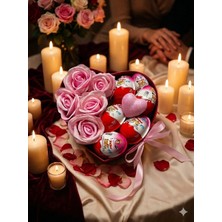 Karma Shop Çikolata & Pembe Güller Romantik Hediye Kutusu - Özel Günler Için