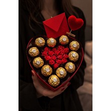 Karma Shop Zarif Sevgi Buketi: Ferrero Rocher & Kırmızı Gül Aranjmanı