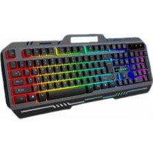 Pileli Store Işıklı Oyuncu Q Klavye Mouse Seti Siyah Gaming Oyuncu Klavye