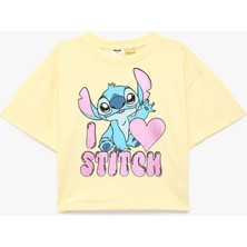 Koton Kısa Kollu Bisiklet Yaka Pamuklu Lisanslı Stitch Baskılı Tişört