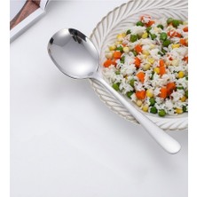Kiesa 21 cm Paslanmaz Çelik Servis Kaşığı Salata Kaşığı | Lüx Çelik Yemek Servis Kaşığı