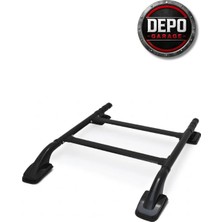 Depo Garage Universal Siyah Boru Ara Atkılı Port Bagaj Tavan Çıtası Tam Uyumlu