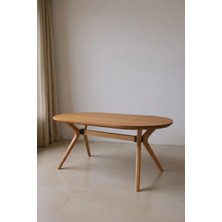 Kleinhaus Furniture Aulis Yemek Masası, Oval Yemek Masası, Modern Tasarım, Değiştirilebilir Renk