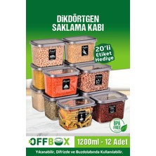 PremiumPort 12 Li 24 Parça Saklama ve Baharatlık Seti, Etiketli, Hediye Alternatifli