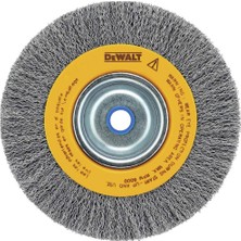 Dewalt DW4905 6-Inch Crimped Bench Wire Wheel, 5/8-Inch-1/2-Inch Arbor, Wide Face .014-INCH