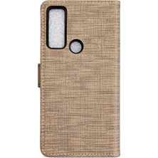 Elma Shop Tcl 20 Se Trend S Plus Kapaklı Kılıf - Kahverengi