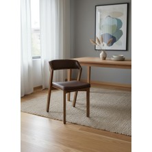 Antalya Modern Ahşap Sandalye / Konforlu Oturum / Değiştirilebilir Kumaş ve Ahşap Rengi