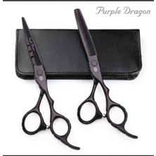 Profesyonel Orjinal Çelik Purple Dragon 6 Inch Düz ve Ara Kuaför Berber Makası