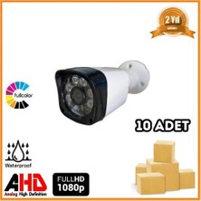 River World 10 Adet Güvenlik Kamerası 2 Mp 1080P 6 Atom Warm LED Bullet Ahd