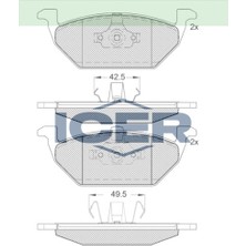 Icer 181338  Ön Fren Balatası Volkswagen Golf 5 6 Skoda Octavia Uyumlu
