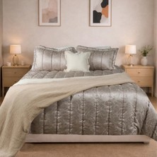 Luna Bueno Glory Pearl Silver Çift Kişilik Yatak Örtüsü