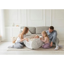 Sumua Store Mdf Bebek Beşiği – Sallanır Ahşap Beşik | Anne Yanı | Cnc Işlemeli, Lake Boyalı | Hello Kitty