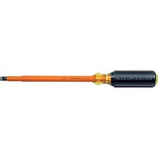 Klein Tools (3/18 Cabinet Tip, 20CM Shank, Insulated) - Ins Screwdriver, Slotted, 1cm x 20CM, Round