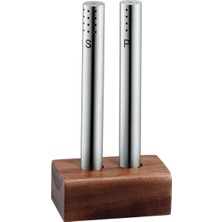 Wmf Çelik & Ahşap Tabanlı Tuzluk - Biberlik Seti