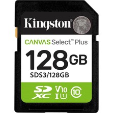Kingston 128GB Sdxc Canvas Select Plus Gen3 150MB/S C10 Uhs-I U1 V10