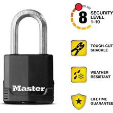 Master Lock Asma Kilit, Magnum Gizli Şekilli Çelik Lock, 1 – 7/8 In. Genişlik, M115 x Kadlf