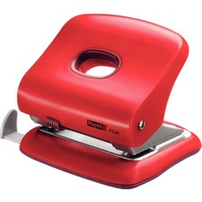 Rapid Güçlü Delgeç, Kırmızı, 30 Sayfa Kapasiteli, Format Sınırlaması ve Ayar Çubuğu, Metal ve Plasti