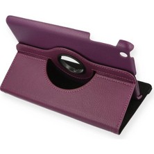 Esranın Dünyası Ipad Mini 1 Kılıf 360 Tablet Deri Kılıf - Mürdüm