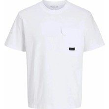 Jack & Jones Jack&jones 12293064 0 Yaka Erkek Tshirt - Beyaz